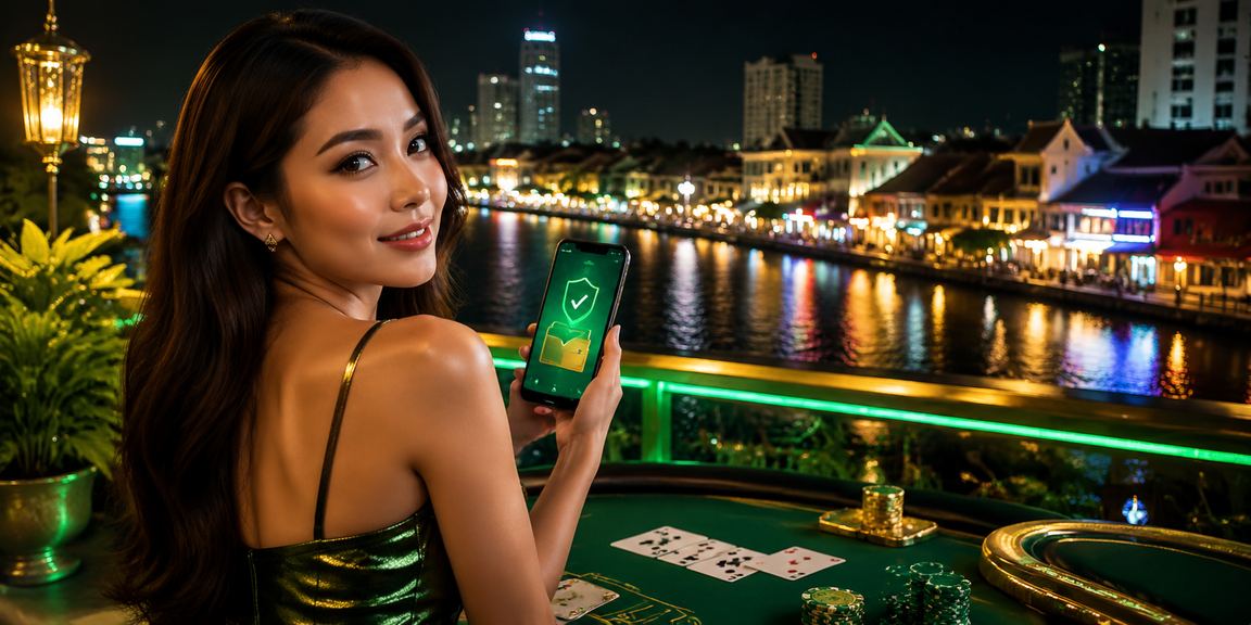 An elegant Baccarat table in Melaka with an exclusive Malaysian casino ambience
